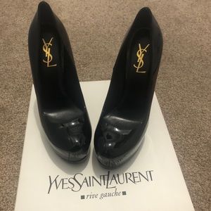 YSL black stilletos